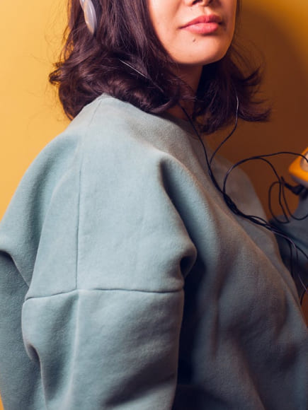 Hoodie in GreyM Pink